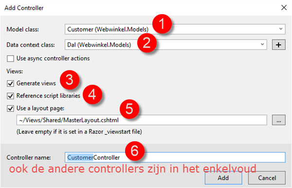 Add scaffolded item - Add Controller